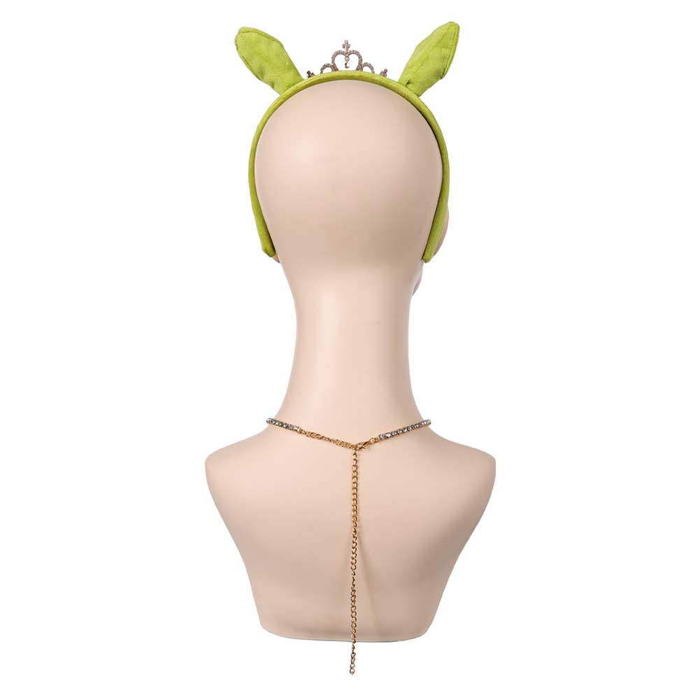 Free Shipping For_hrek Movie Fiona Cosplay Headband Necklace Set Halloween Carnival Costume Accessories