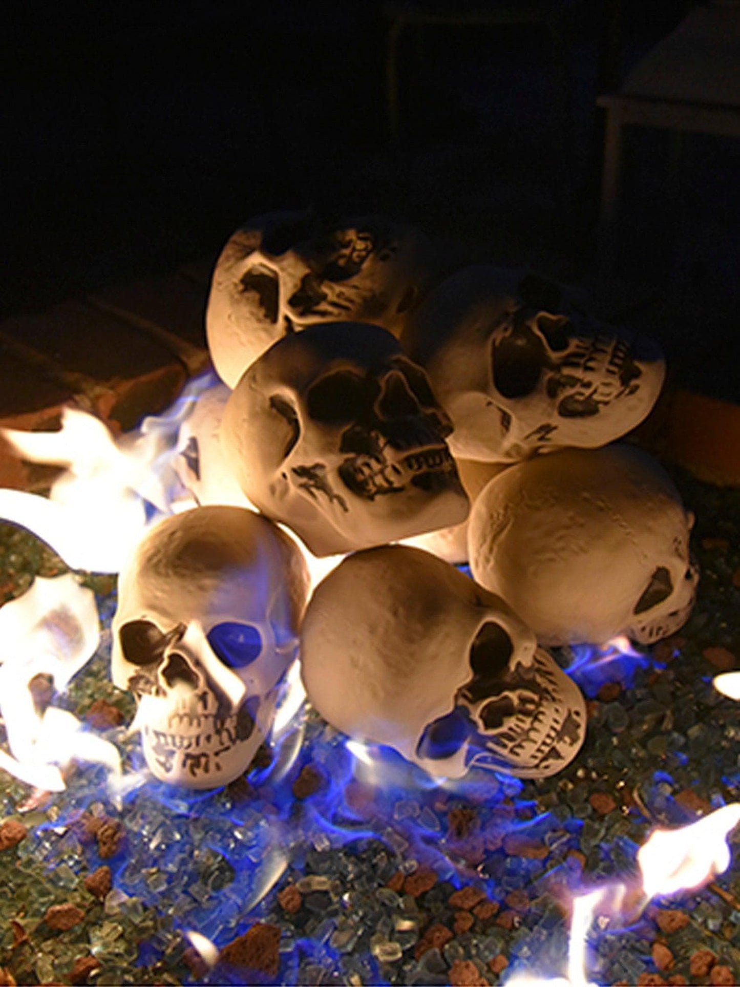 Free Shipping For Skull & Bone Fire Log Prop