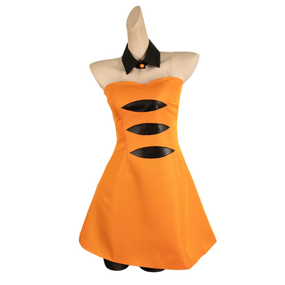 Free Shipping For_platoon Game Marie Women Orange Outfit Party Carnival Halloween Cosplay Costume