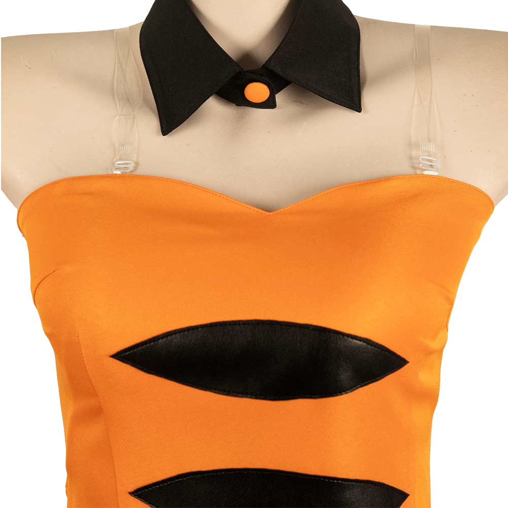 Free Shipping For_platoon Game Marie Women Orange Outfit Party Carnival Halloween Cosplay Costume