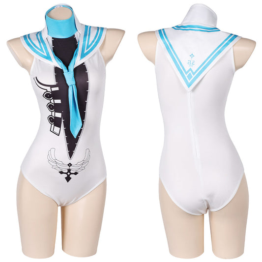 Free Shipping For_tellar Blade Game Eve Women Blue One-piece Swimsuit Party Carnival Halloween Cosplay Costume