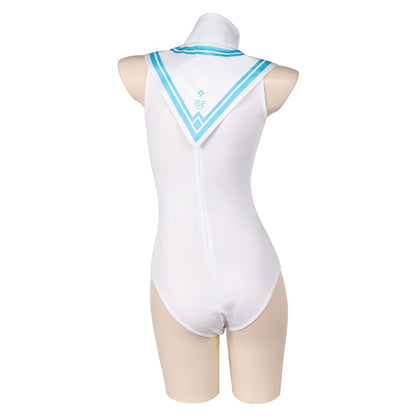 Free Shipping For_tellar Blade Game Eve Women Blue One-piece Swimsuit Party Carnival Halloween Cosplay Costume