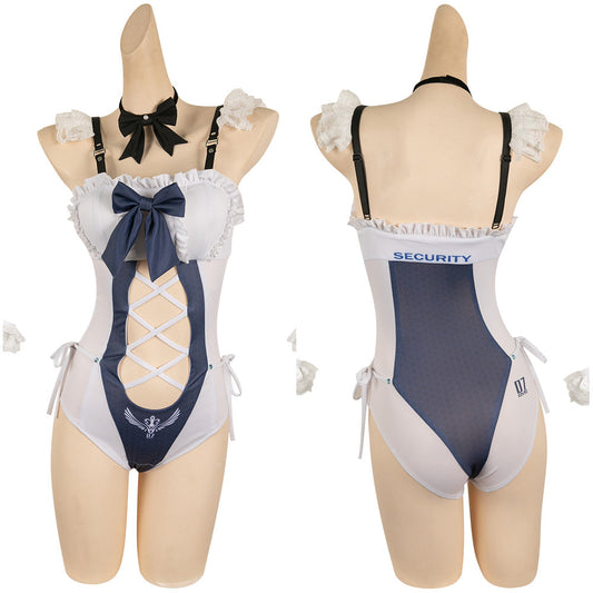 Free Shipping For_tellar Blade Game Eve Women White Ocean Maid Swimsuit Party Carnival Halloween Cosplay Costume