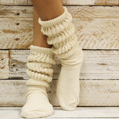 ULTIMATE  cotton slouch socks women - natural