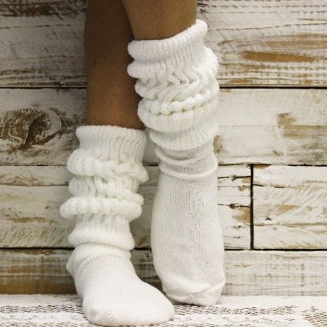 ULTIMATE  cotton  slouch socks women - white