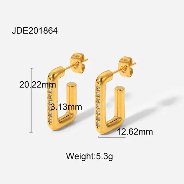 Free Shipping For18K Gold Plated Hoop Earrings