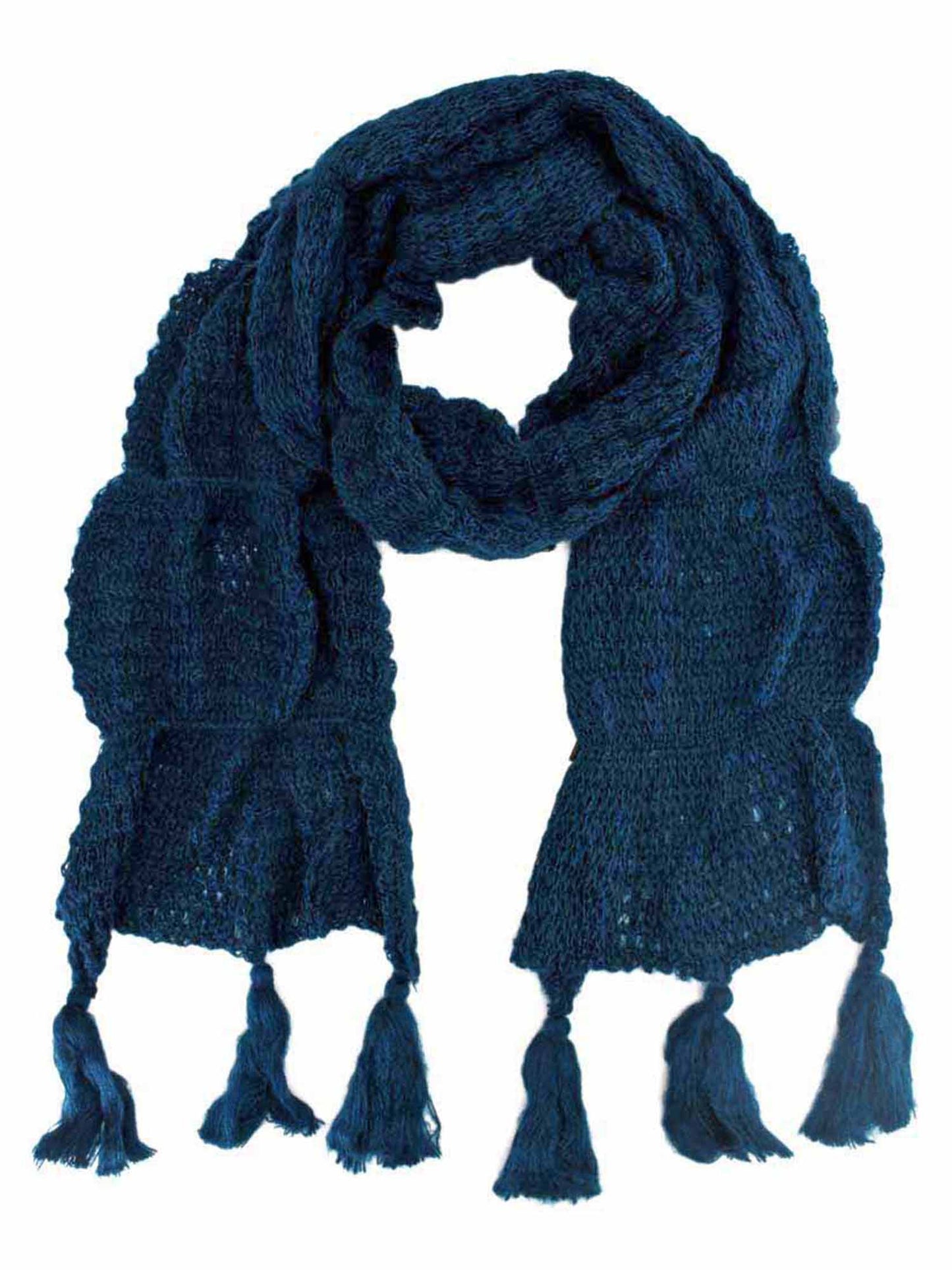 Winter Knit Scarf With Tassels