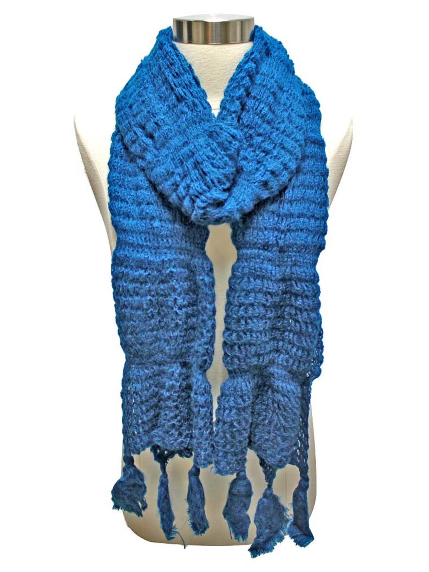 Winter Knit Scarf With Tassels