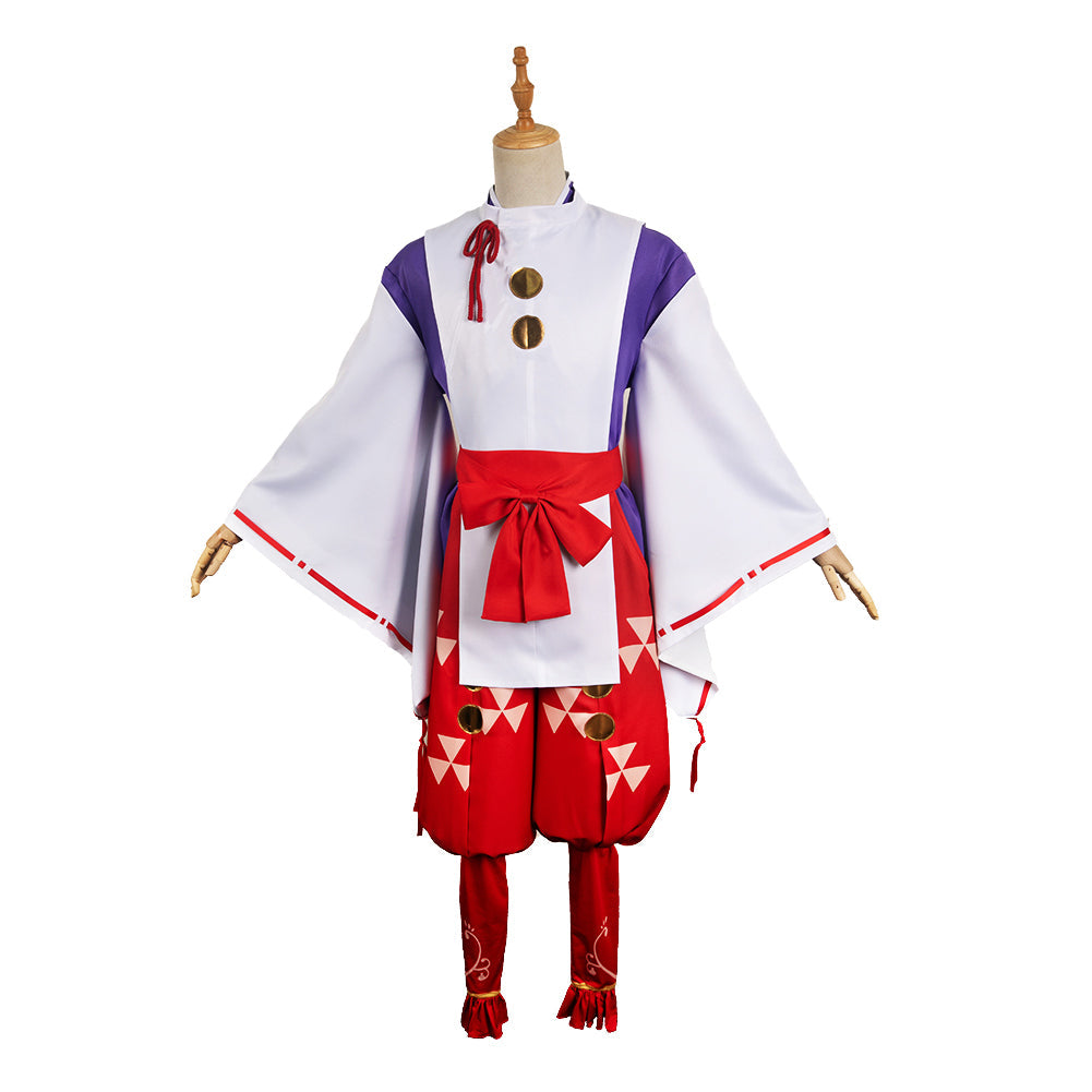 Free Shipping For_he Elusive Samurai Anime Tokiyuki Hojo Red Outfit Party Carnival Halloween Cosplay Costume