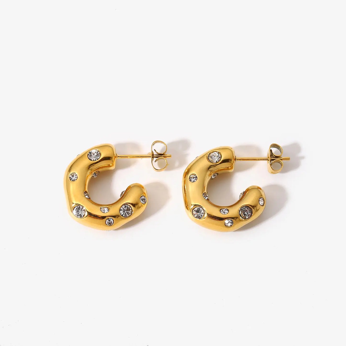 Free Shipping For18K Gold Plated Hoop Earrings