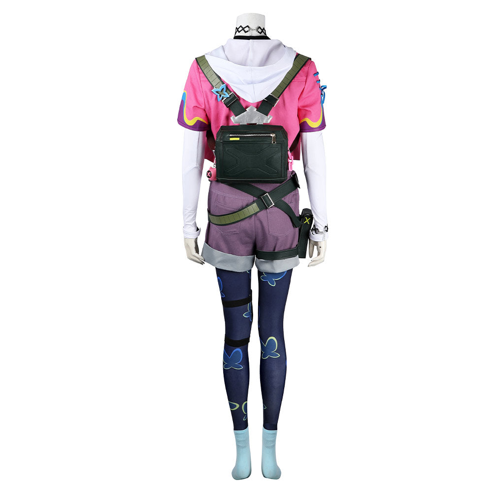 Free Shipping For_alorant Game Clove Women Pink Top Pants Set Party Carnival Halloween Cosplay Costume