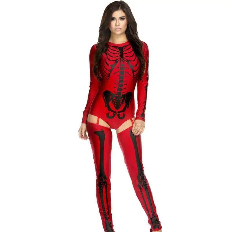 Free Shipping For Chic Gold Skeleton Bodysuit Costume for Women