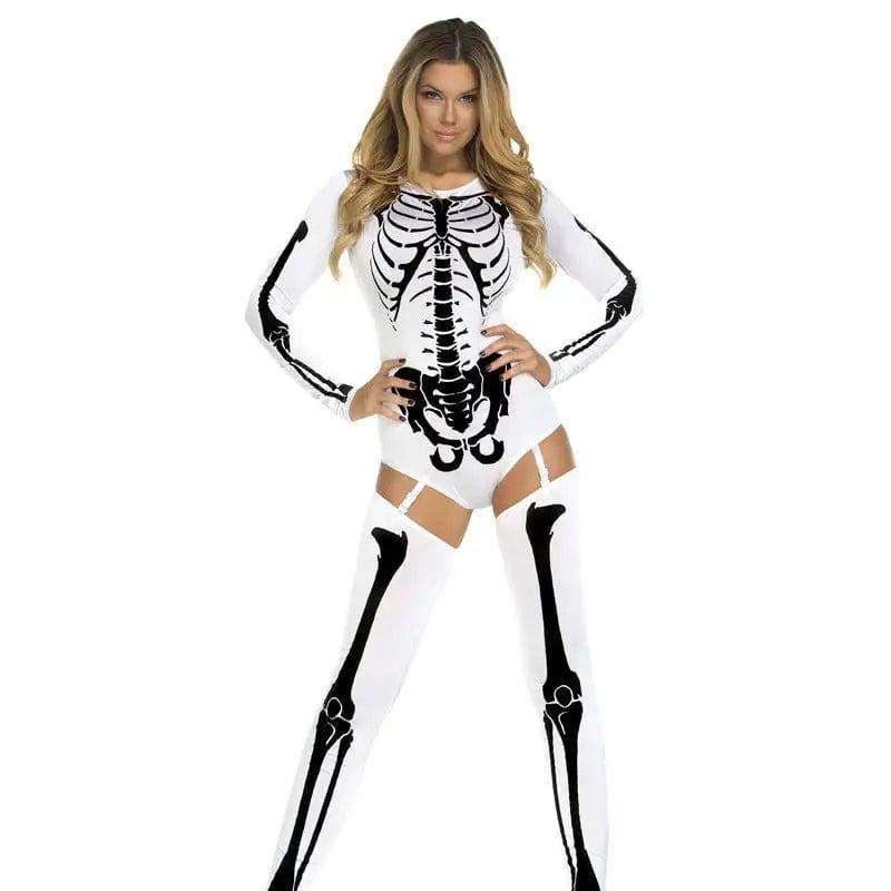 Free Shipping For Chic Gold Skeleton Bodysuit Costume for Women