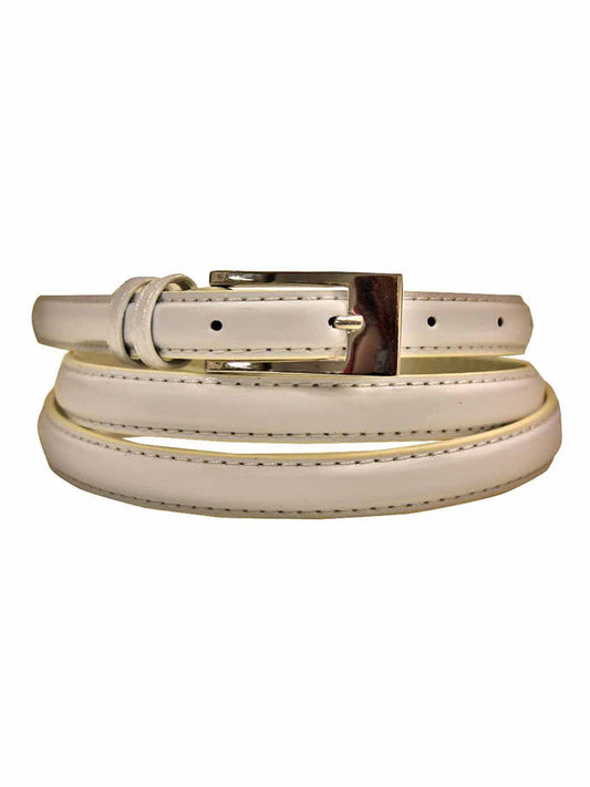 Skinny Faux Patent Leather Belt