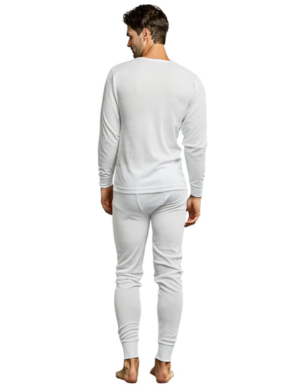 Men's Thermal Crew Neck Top & Bottoms Long Johns Underwear Set