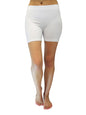 White 12" Long Ultra Stretchy Legging Shorts