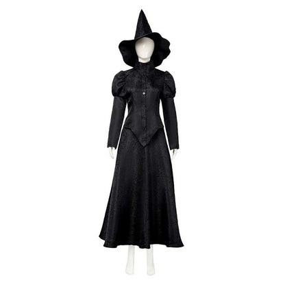 Free Shipping For_icked 2024 Movie Elphaba Thropp Women Black Dress Party Carnival Halloween Cosplay Costume