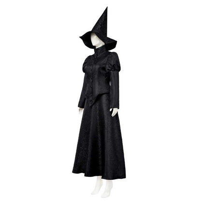 Free Shipping For_icked 2024 Movie Elphaba Thropp Women Black Dress Party Carnival Halloween Cosplay Costume