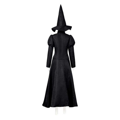 Free Shipping For_icked 2024 Movie Elphaba Thropp Women Black Dress Party Carnival Halloween Cosplay Costume