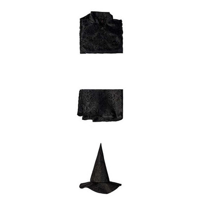 Free Shipping For_icked 2024 Movie Elphaba Thropp Women Black Dress Party Carnival Halloween Cosplay Costume