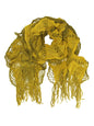 Feminine Ruffled Knit Winter Scarf With Fringe