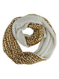 Sherpa Lined Greek Key Winter Infinity Scarf