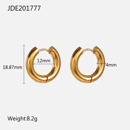 Free Shipping For18K Gold Plated Hoop Earrings