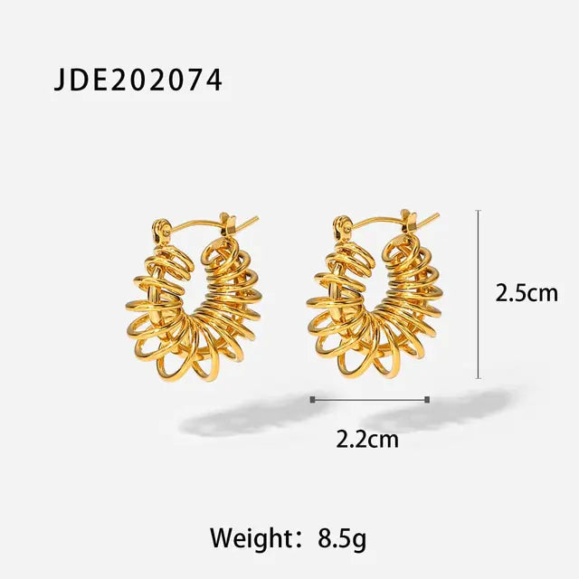 Free Shipping For18K Gold Plated Hoop Earrings